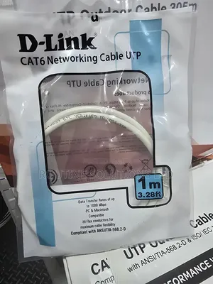 D-Link Cat6 Networking Cable Utp Patch Cord 1m