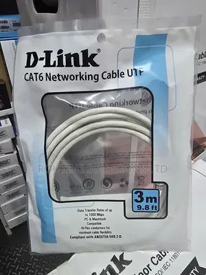 D-Link Cat6 Networking Cable Utp Patch Cord 3m