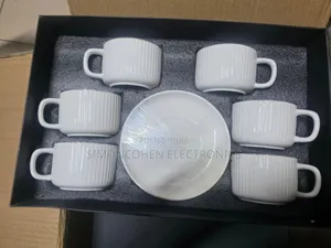 12pcs Straight 250ml Cup And Saucer