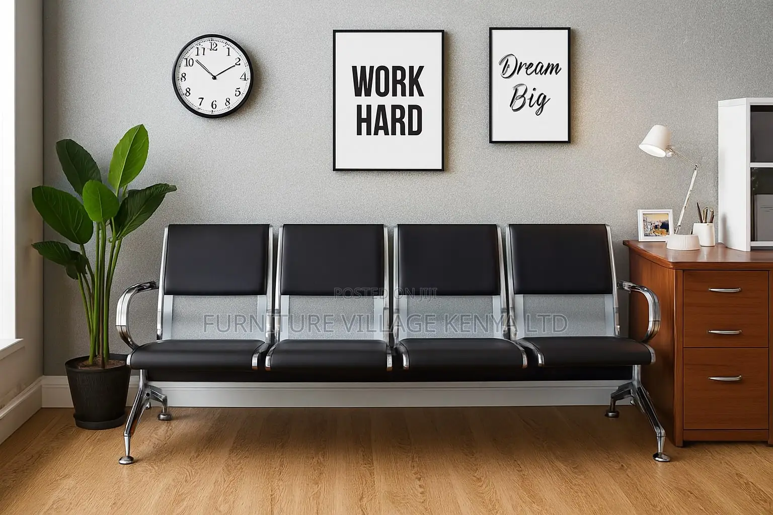 Office Bench ; 4-seater Reception Office Bench