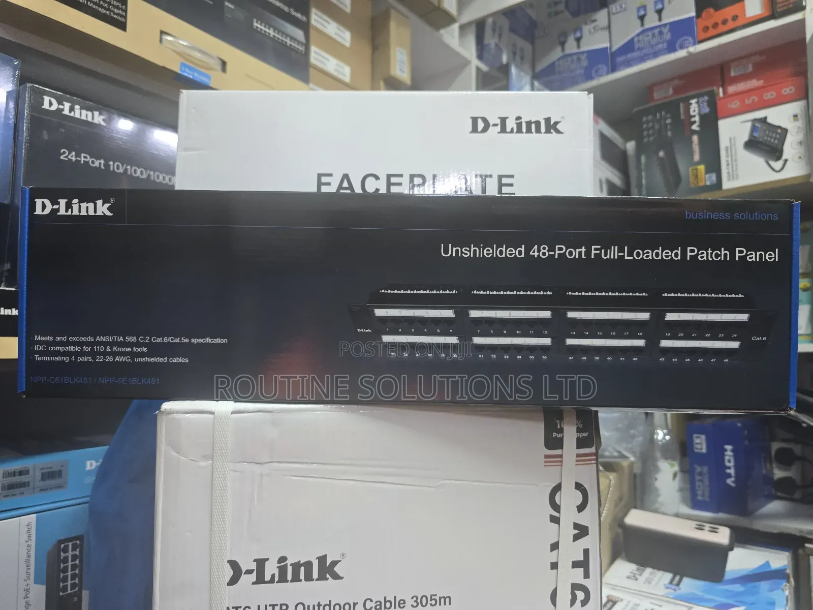D-Link Unshielded 48 Port Full-Loaded Patch Panel