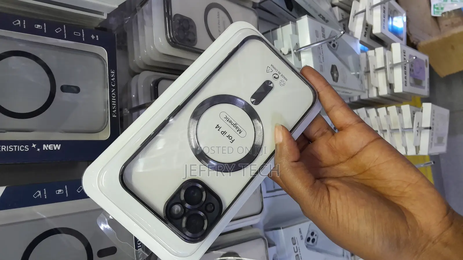 Misea Magnetic Compatible Clear Plated Case for iPhone 14