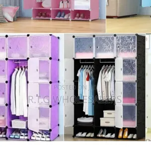 Lightweight 3‐Column Plastic Wardrobe – Easy to Assemble