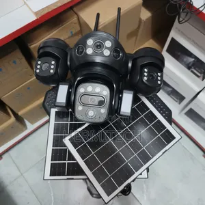 4 Lenses CCTV 4g Dua Panel Solar Surveillance CCTV
