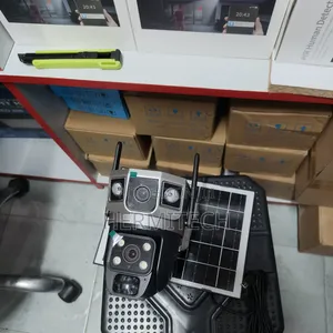 Dual Lens Solar Powered PTZ Surveillance Camera