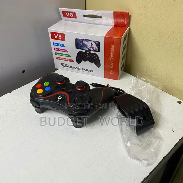 Techsuit V8 Red Wireless Game Controller Rechargeable