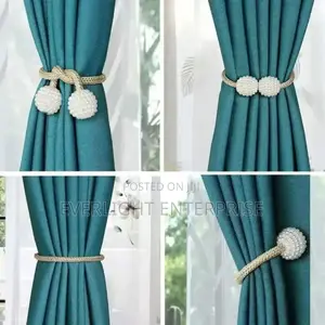 *Magnetic Curtains Holders With Pearls