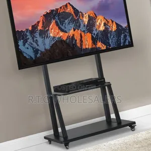 Rolling Tv Cart Stand for 60–100′′ Screens With Wall Mount