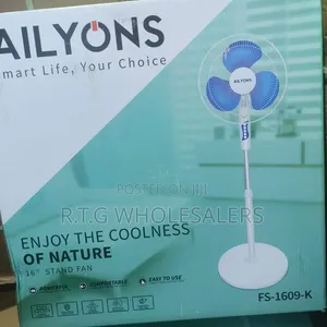 Ailyons 16‐Inch Pedestal Fan With Height Speed Control