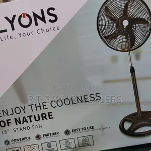 Ailyons 18′′ Standing Fan – Strong Airflow Adjustable Height