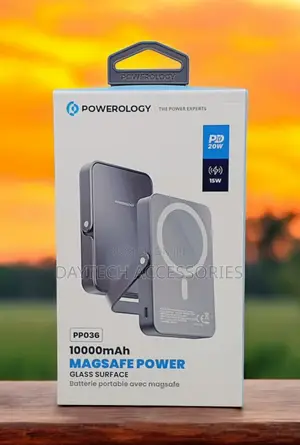 This Is a Powerology 10000mah Magsafe Power Bank With a Glass Surface.