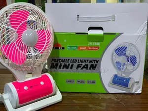 Rechargeable Mini Fan With Led Bulb
