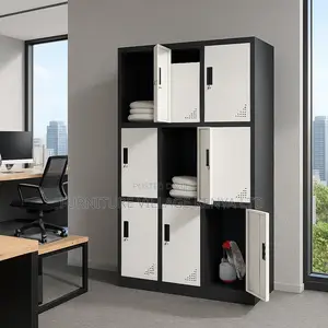 Office Cabinet; 9-locker Steel Office Cabinet