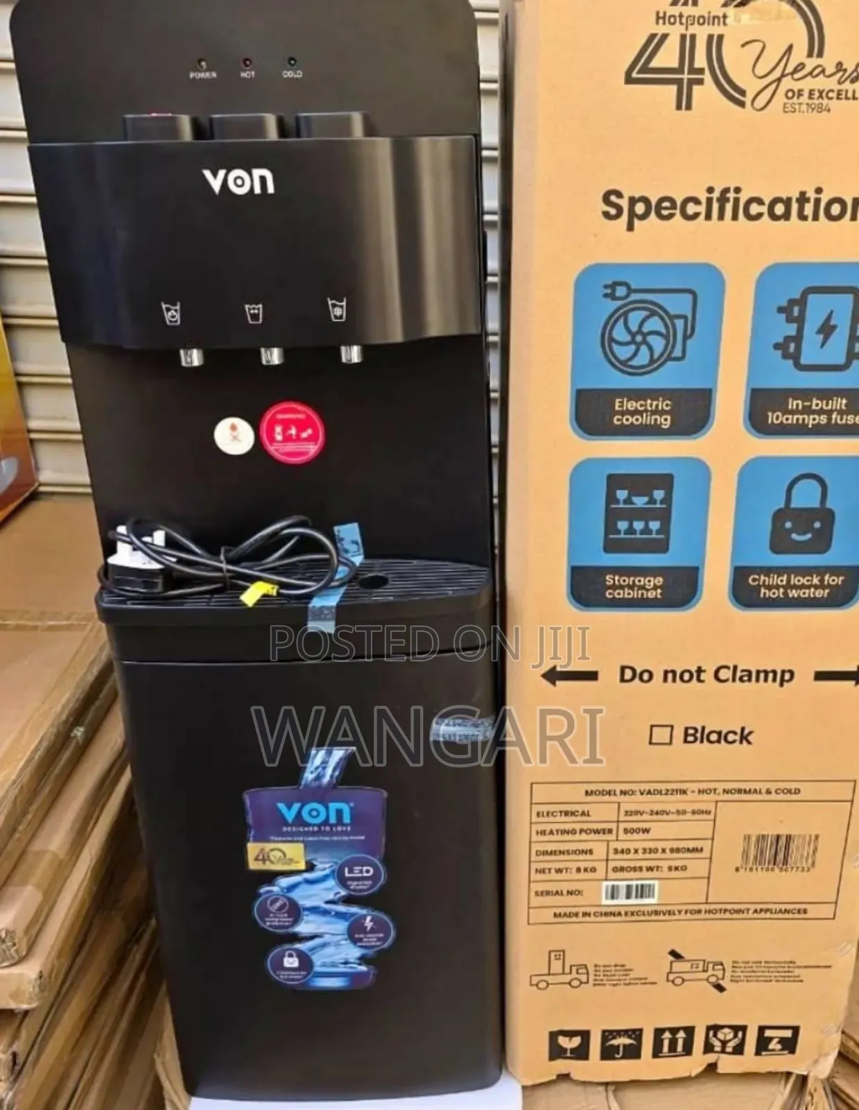 Von Black 3 Tops Dispenser Brand New