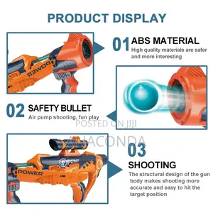 Kids Air Blaster Foam Ball Popper , Kids Soft Balls Gun