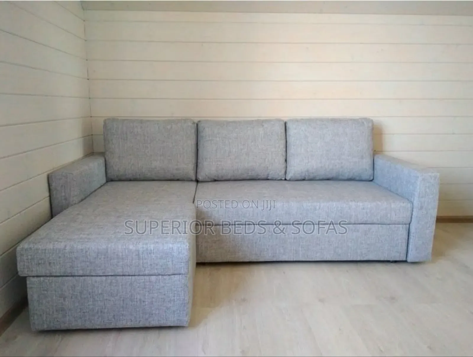 Grey L-Shaped Sectional Sofa
