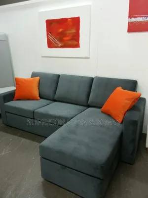 Grey L-Shaped Sofa