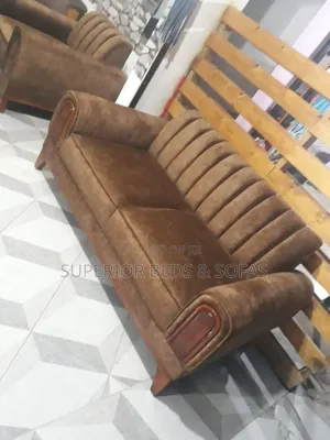 Ancient Brown Fabric 2 Seater Sofa