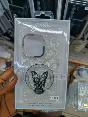 Transparent Tpu Case Support Butterfly Ring for iPhone 17 Pro
