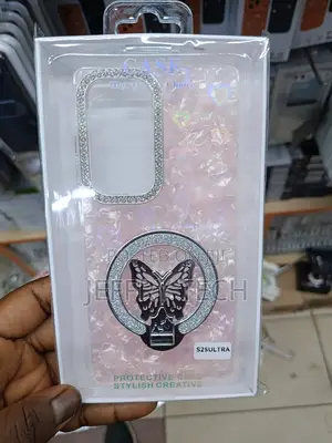 Glitter Butterfly Hoop for S25 Ultra Pink Butterfly Hoop