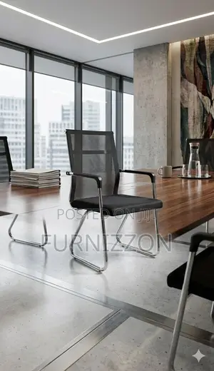 Full Mesh Back Chrome Sled Base Office Chair
