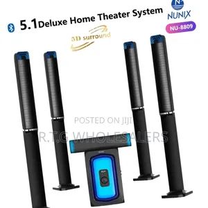 Nunix 5.1ch Deluxe Home Theater With Subwoofer, Usb Fm Radio