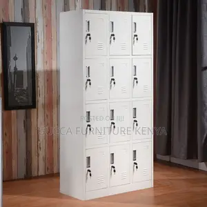 Metallic Gym 12-locker Storage Cabinet