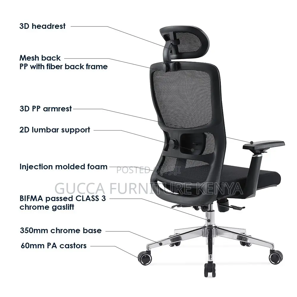 Ergonomic Executive High-back Study Desk