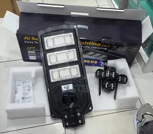 450w Triple Lens 4g Camera Solar Street Light Led Outdoor Waterproof