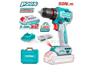 Total 20v Cordless Drill With 2pcs Batteries 2.0ah 50nm Brushless Best