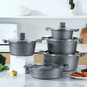 Lucky Rain 10pc Cookware Set Nonstick Granite Sufuria Set