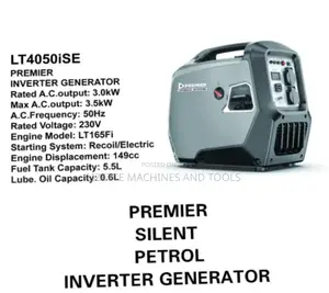 Premier 3.5kw Silent Petrol Inverter Generator 149cc