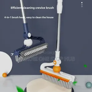 3-in-1 Floor Scrubbing v-Shaped Brush, Broom Squeegee