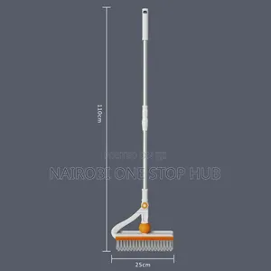 3-in-1 Floor Scrubbing v-Shaped Brush, Broom Squeegee