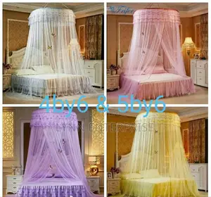 Free Size Round Mosquito Nets Pink,Purple,White,Cream
