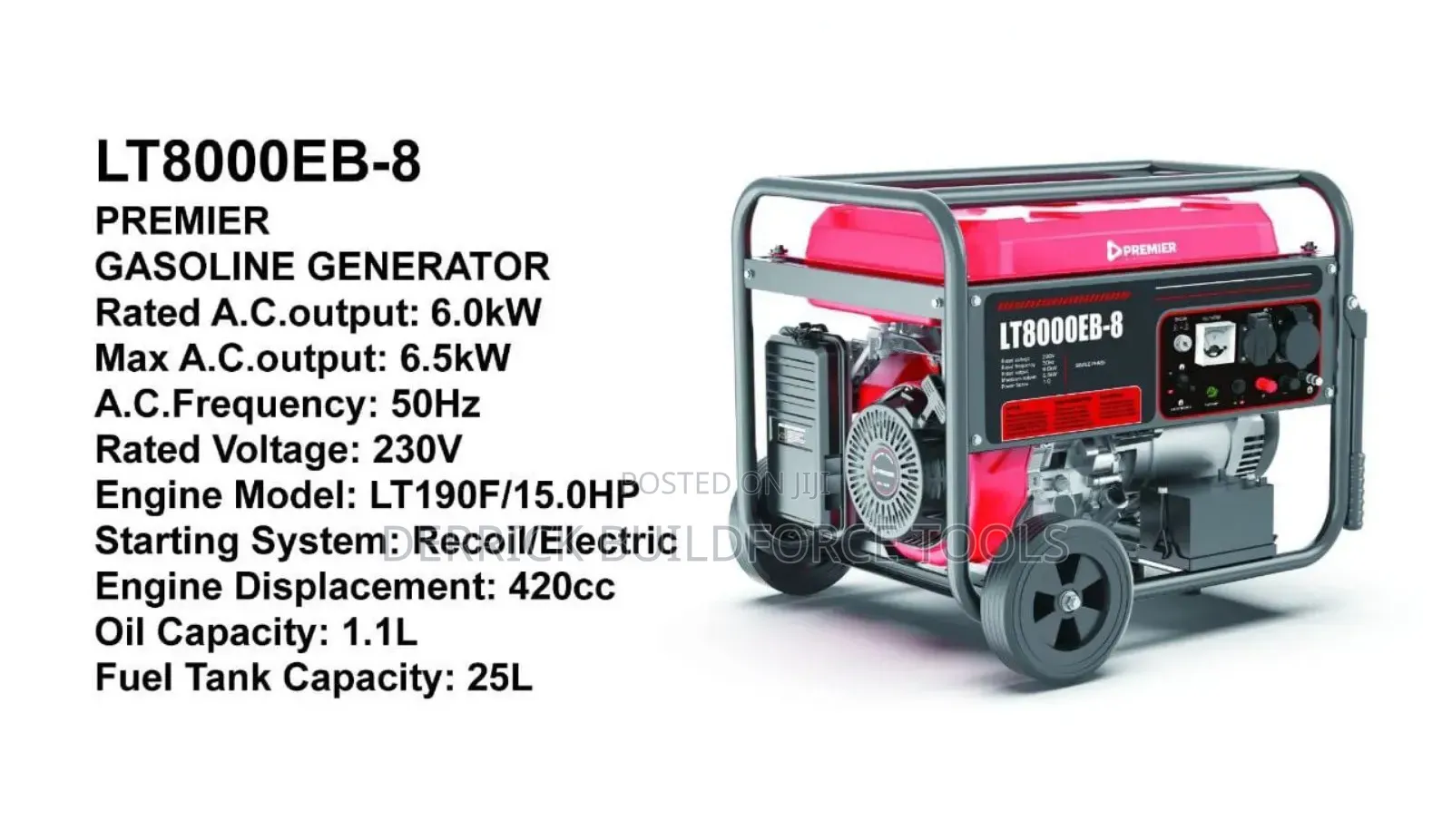 6.5kw Gasoline Premier Generator