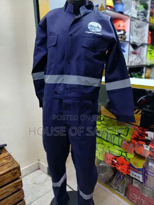 Janitorial Work Navy Blue Overall