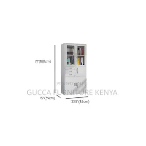 2-door Glass Front File Cabinet With Safe