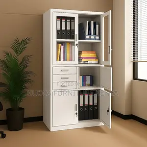 2-door Glass Front File Cabinet With Safe
