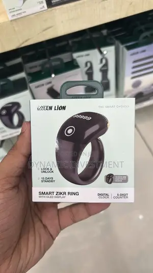 Green Lion Smart Zikr Ring With Oled Display Tasbih Tasbeeh