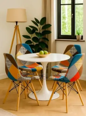 Classic White Round Table and Chairs