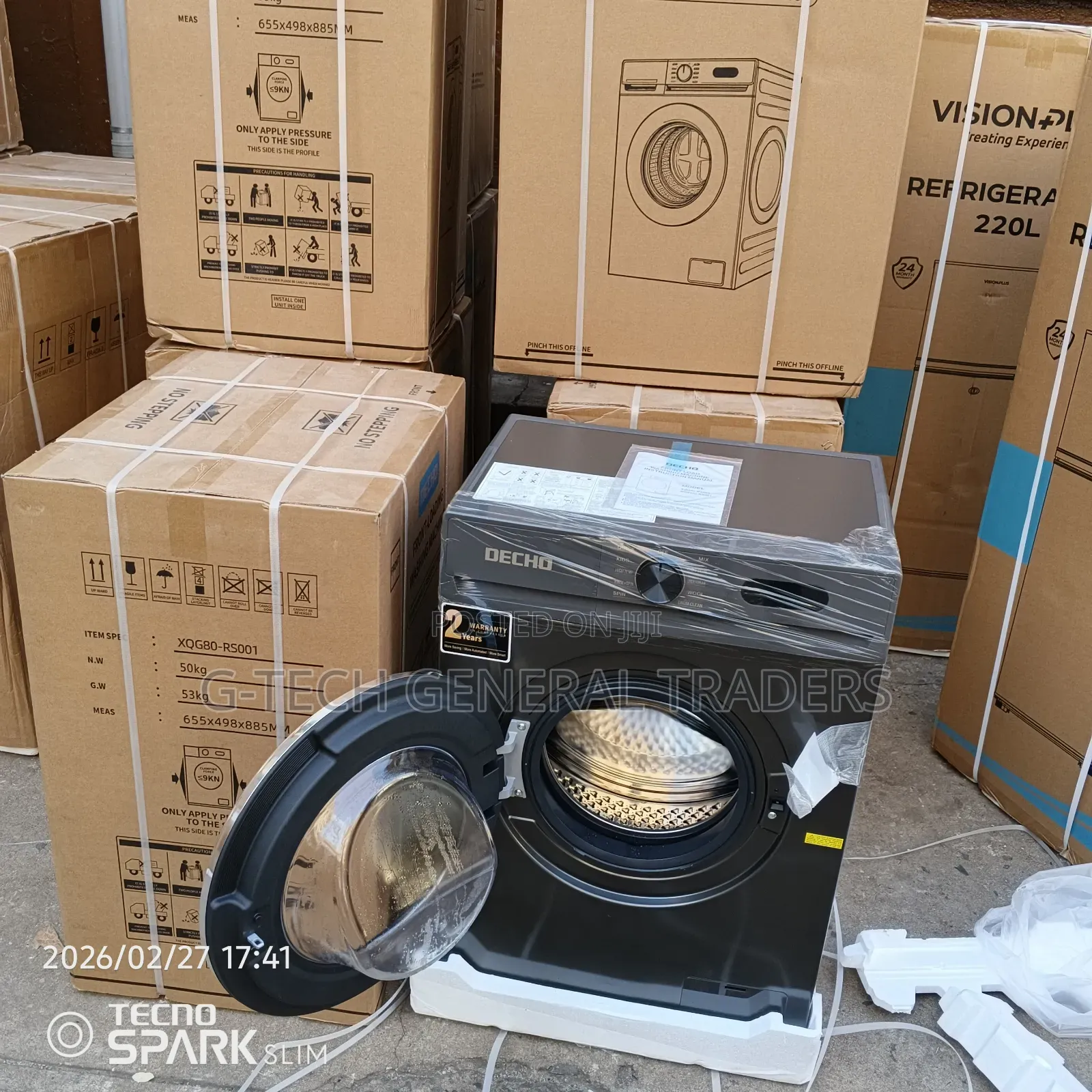Decho 8kg Front Loader Fully Automatic Washing Machine