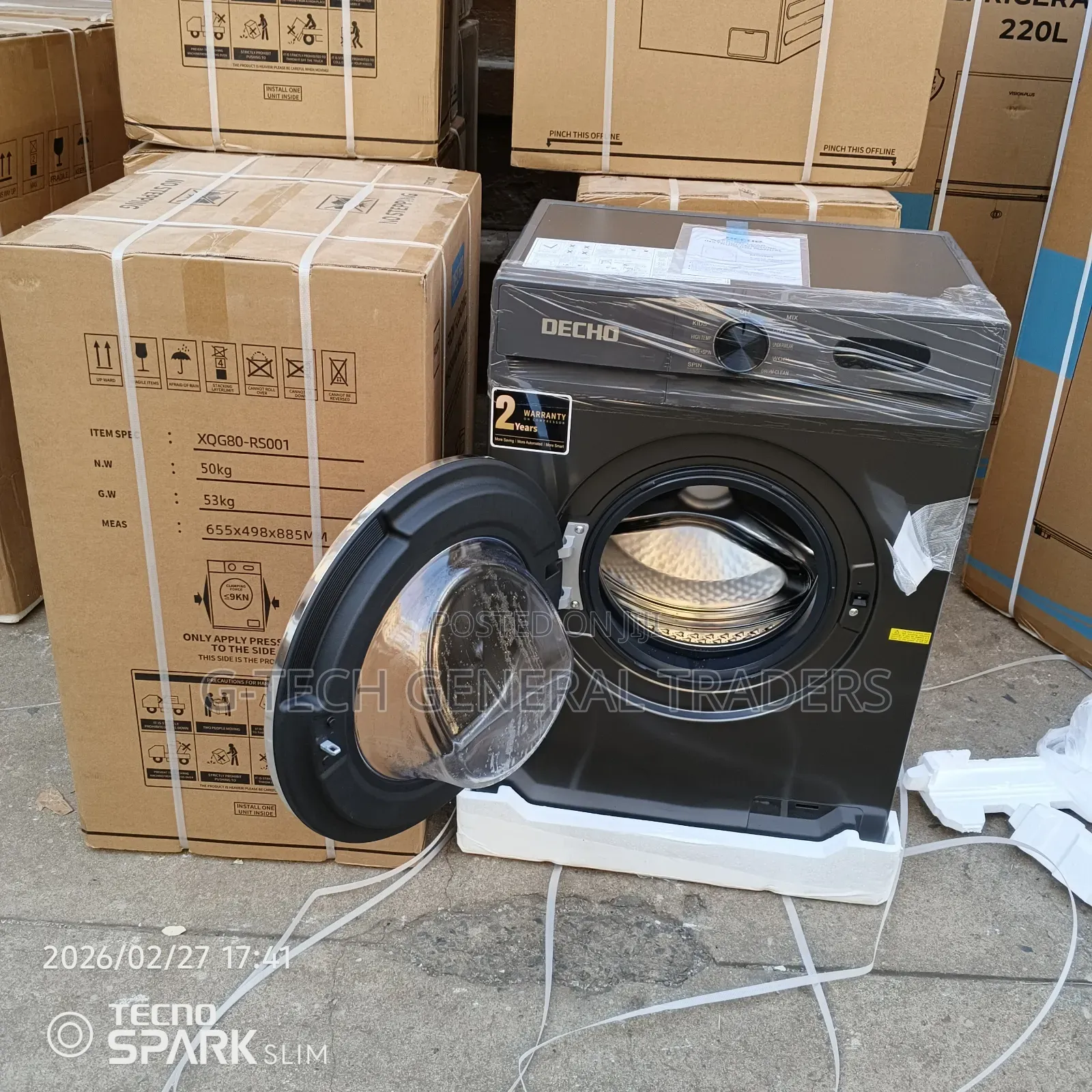 Decho 8kg Front Loader Fully Automatic Washing Machine