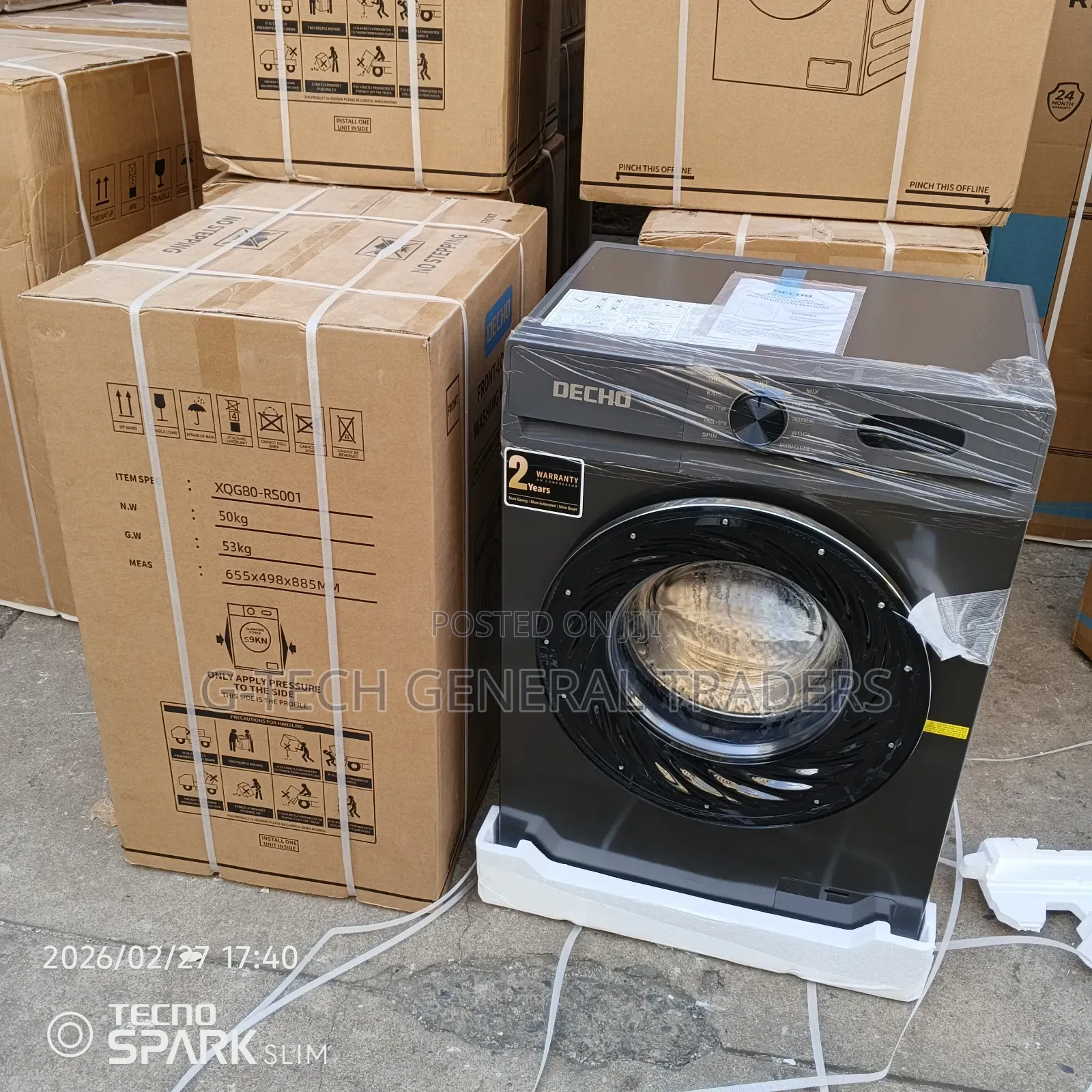 Decho 8kg Front Loader Fully Automatic Washing Machine