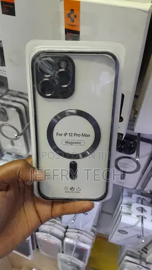 Naxio Magnetic Plated Clear Case for iPhone 12 Pro Max Camera Lens