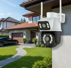 Simple White Dual Lens 4g Wifi Enabled CCTV Camera