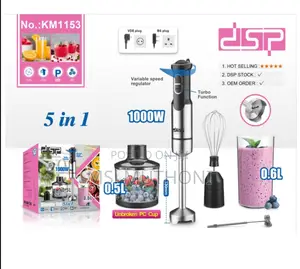 DSP 5 in 1 Hand Blender Set With Chopper and Whisk