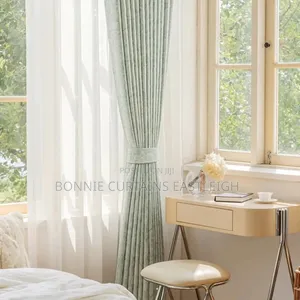 Green and Blige Curtains for Living Rooms