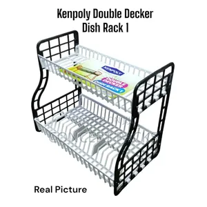 Kenpoly Double Decker Dish Rack Size: H-44cm X L-50cm X W-30cm