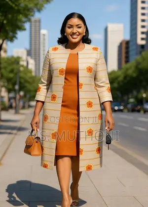 Top Notch Quality Very Demure 2pc Set Long Coat